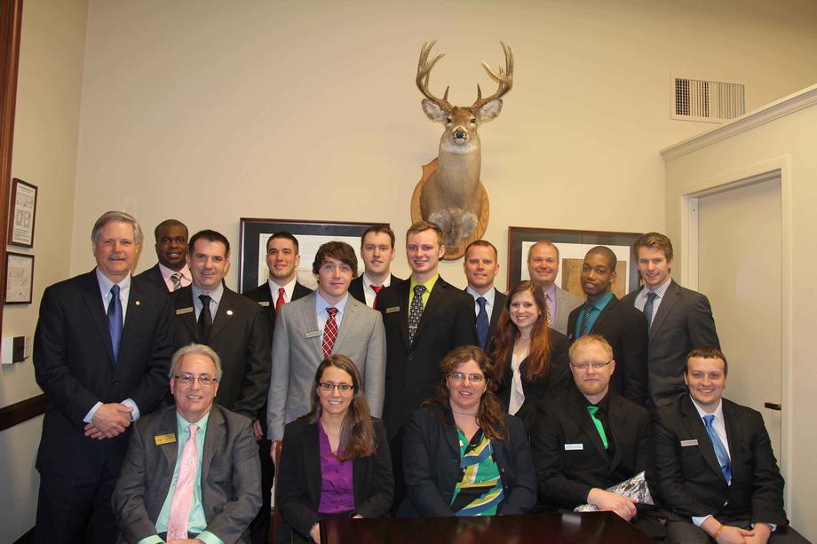 UND Graduate Students-March, 2013- Senator Hoeven meets with graduate students from the University of North Dakota. 